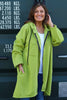 Emelina Zip Hooded Cotton Jacket Lime