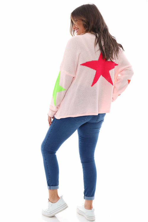 Alfano Cotton Star Knit Jumper Pink - Image 2