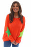 Alfano Cotton Star Knit Jumper Orange
