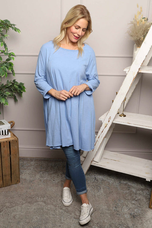Portofino Cotton Tunic Blue - Image 1