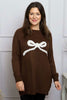 Melinda Bow Knitted Jumper Cocoa