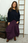Orla Parachute Linen Skirt Purple