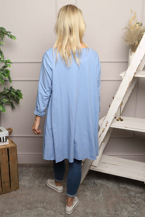 Portofino Cotton Tunic Blue - Image 4