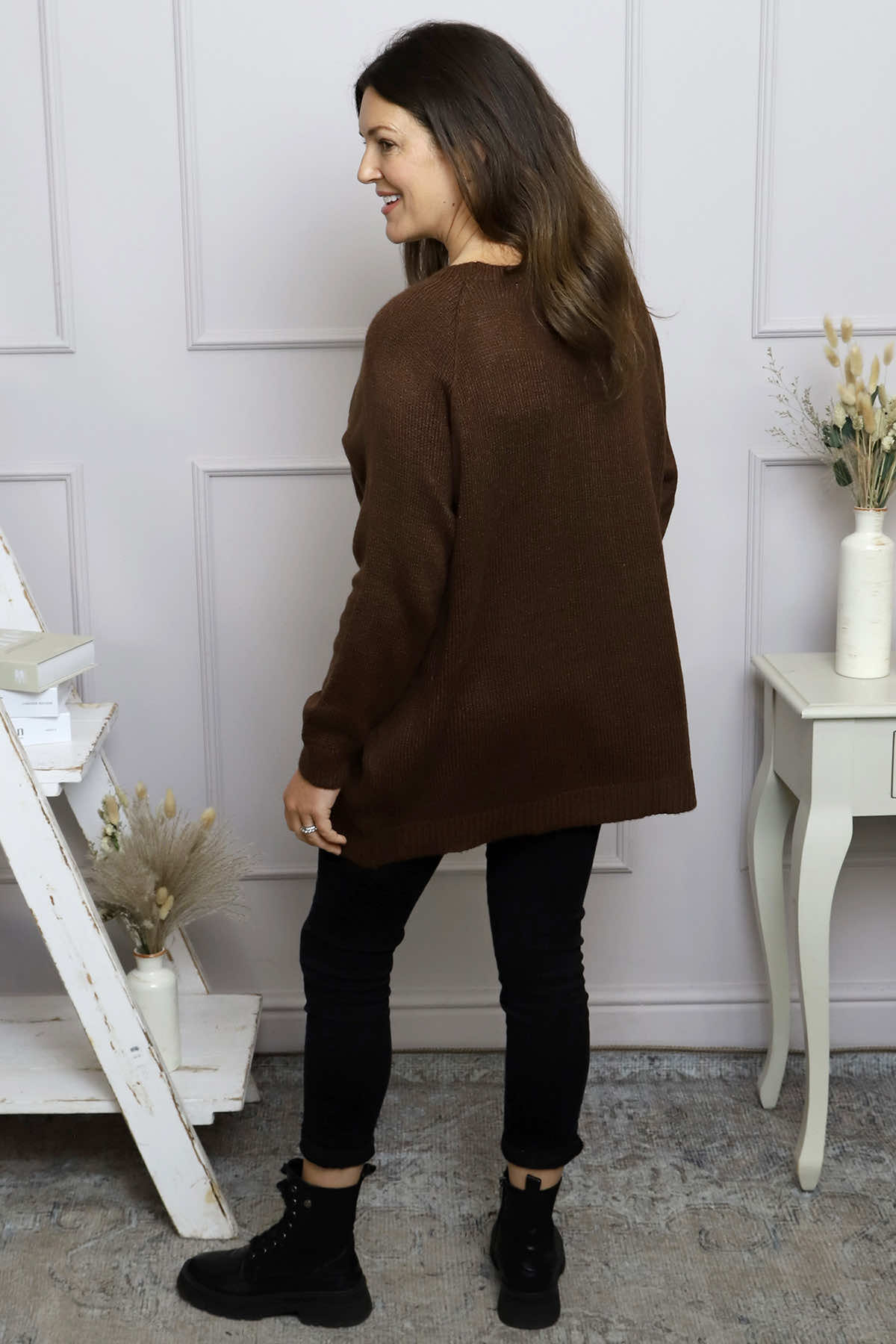 Melinda Bow Knitted Jumper Cocoa