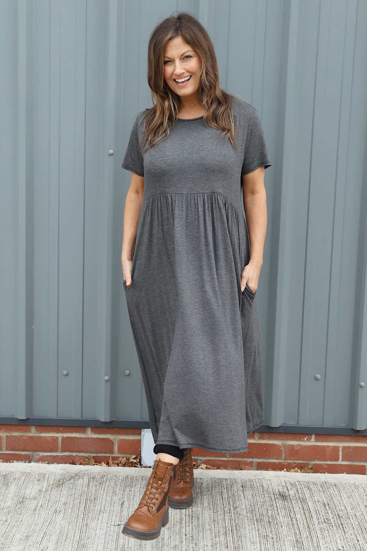 Kylie Dress Charcoal