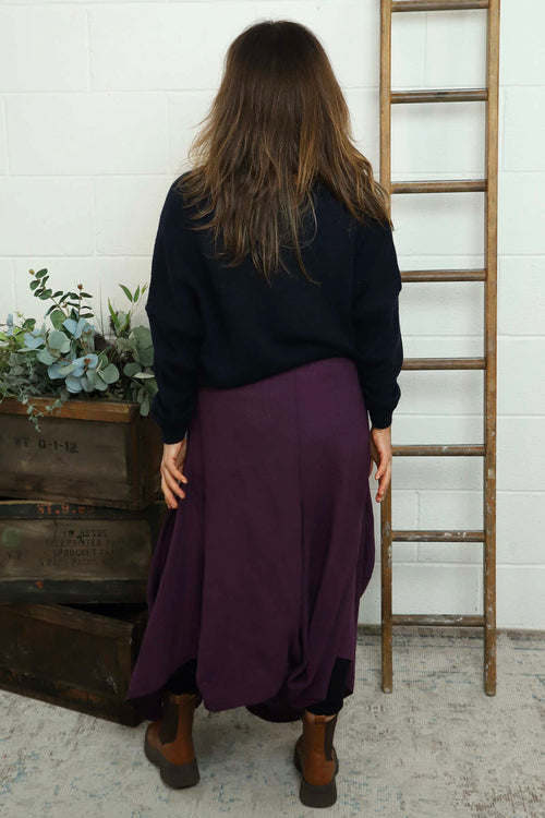 Orla Parachute Linen Skirt Purple - Image 4