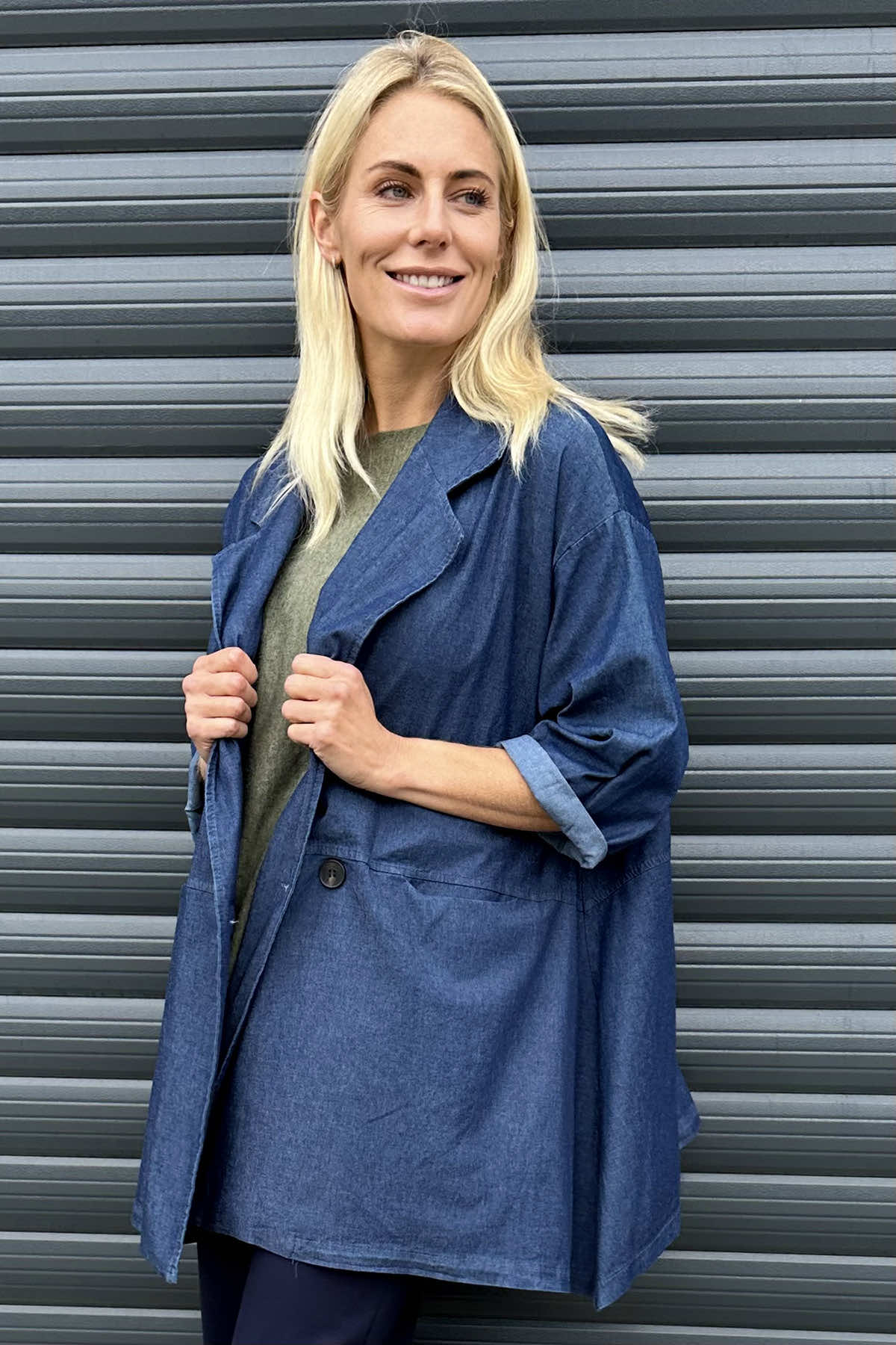 Abigail Denim Jacket Mid Denim