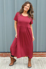 Kylie Dress Wine Wine - Kylie Dress Wine