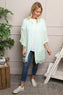 Reban Lace Trim Cotton Shirt Mint