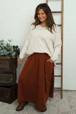 Kyra Needlecord Skirt Burnt Orange Burnt Orange - Kyra Needlecord Skirt Burnt Orange