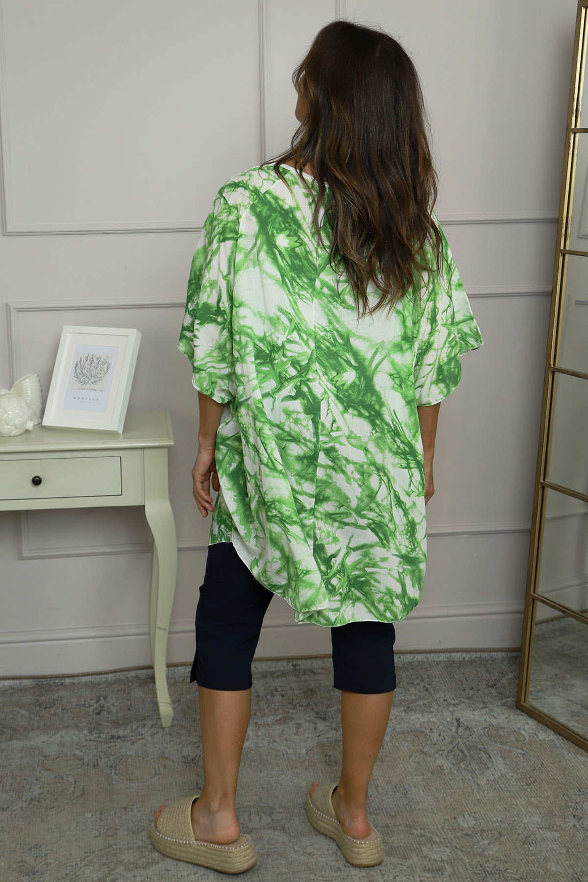 Remi Print Top Green