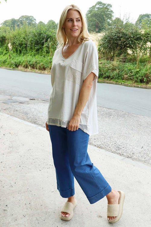 Vera Pocket Linen Top Stone - Image 2