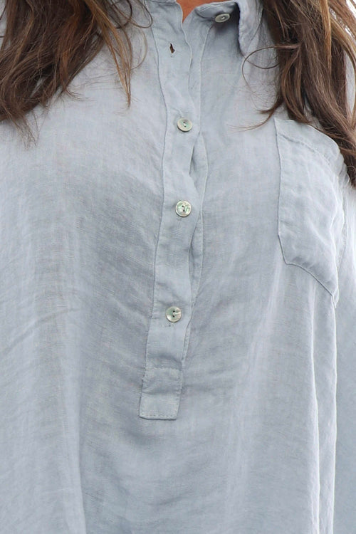 Par Linen Shirt Grey - Image 3