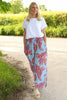 Daphne Paisley Wide Leg Trousers Powder Blue