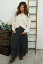 Orla Parachute Linen Skirt Mid Grey Mid Grey - Orla Parachute Linen Skirt Mid Grey