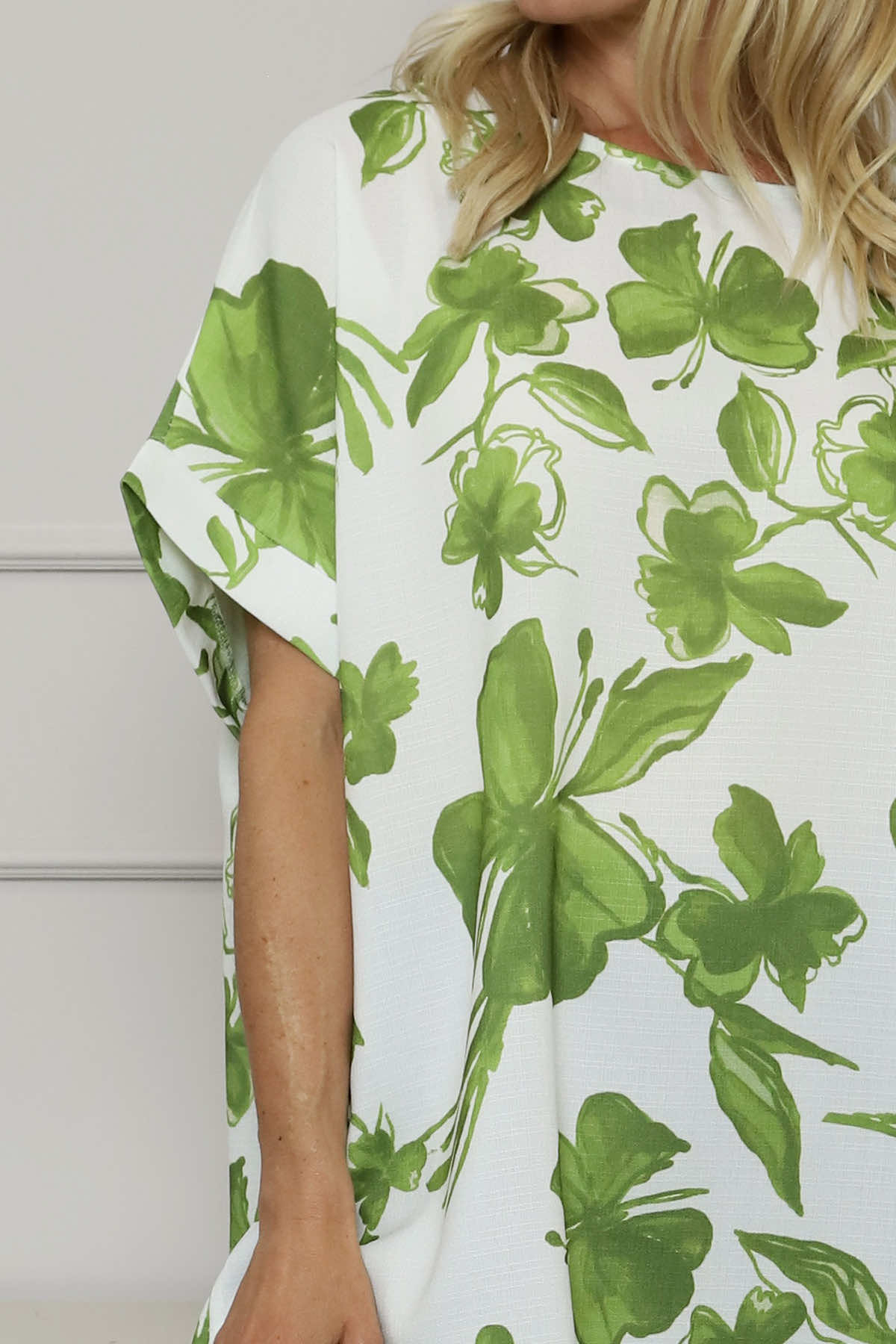 Liliana Floral Top Olive