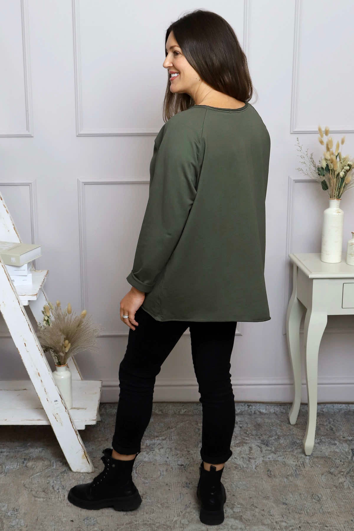 Tarina Cotton Top Khaki
