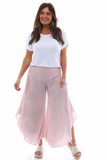 Aralyn Washed Cotton Harem Pants Pink Pink - Aralyn Washed Cotton Harem Pants Pink