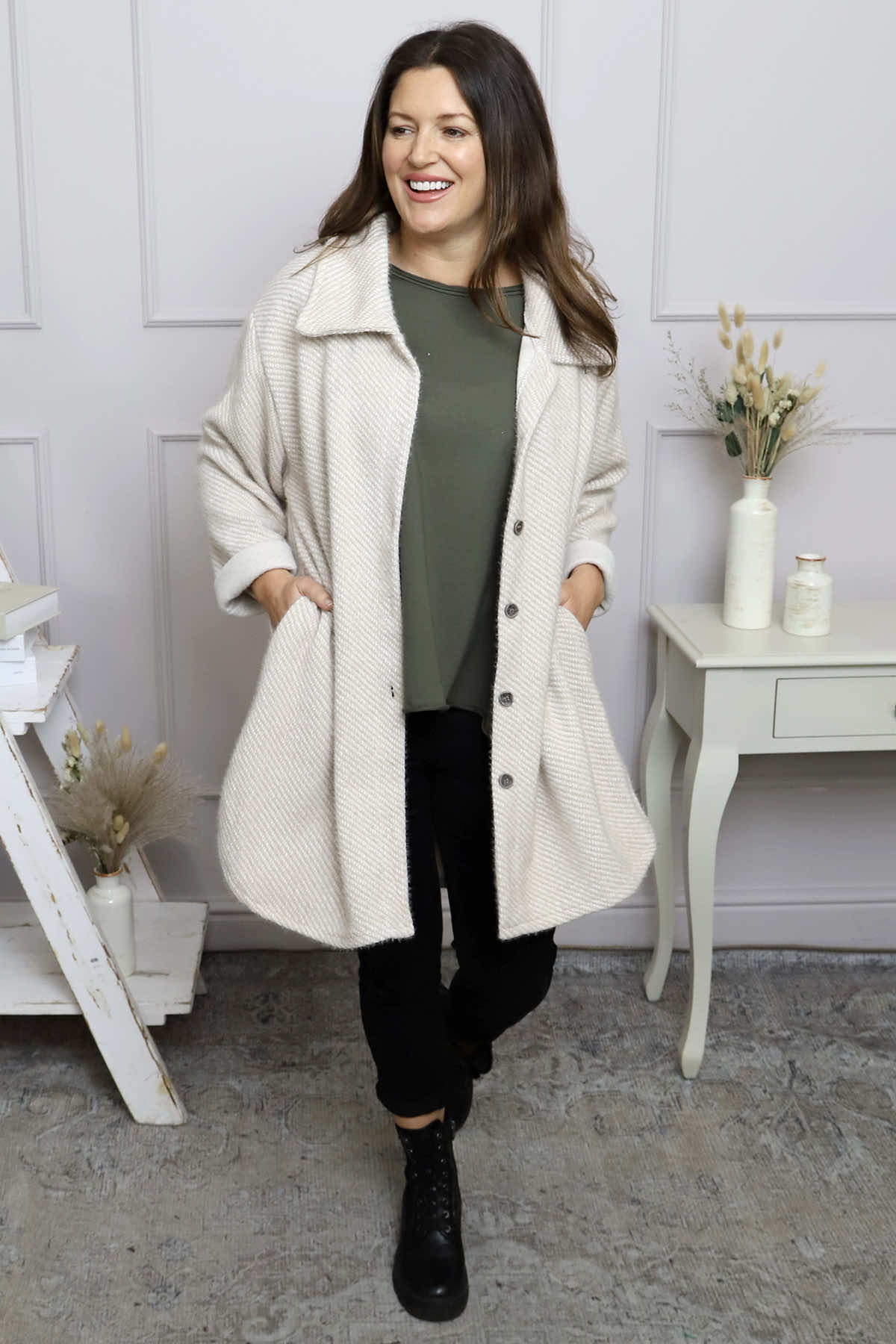 Tarina Cotton Top Khaki