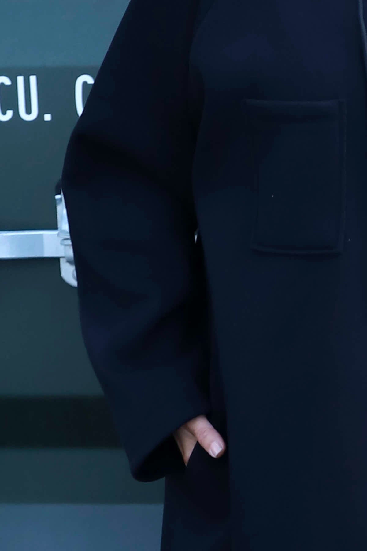 Emelina Zip Hooded Cotton Jacket Black