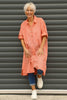 Beadnell Stripe Linen Tunic Orange
