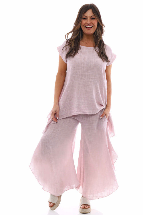 Aralyn Washed Cotton Harem Pants Pink - Image 2