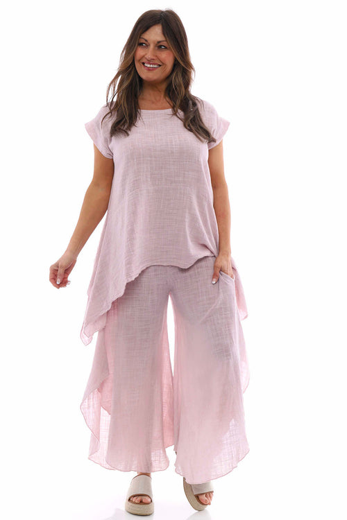 Aralyn Washed Cotton Harem Pants Pink - Image 8