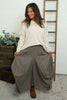 Orla Parachute Linen Skirt Mocha