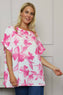 Liliana Floral Top Fuchsia