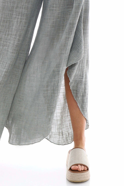 Aralyn Washed Cotton Harem Pants Khaki - Image 4