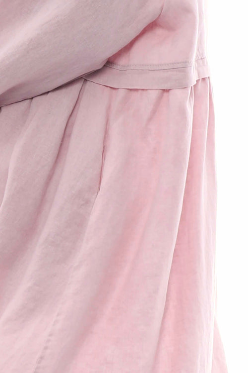 Maisie Washed Linen Tunic Pink - Image 3