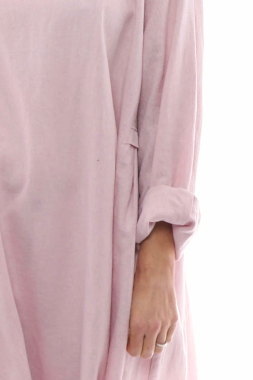 Maisie Washed Linen Tunic Pink - Image 5
