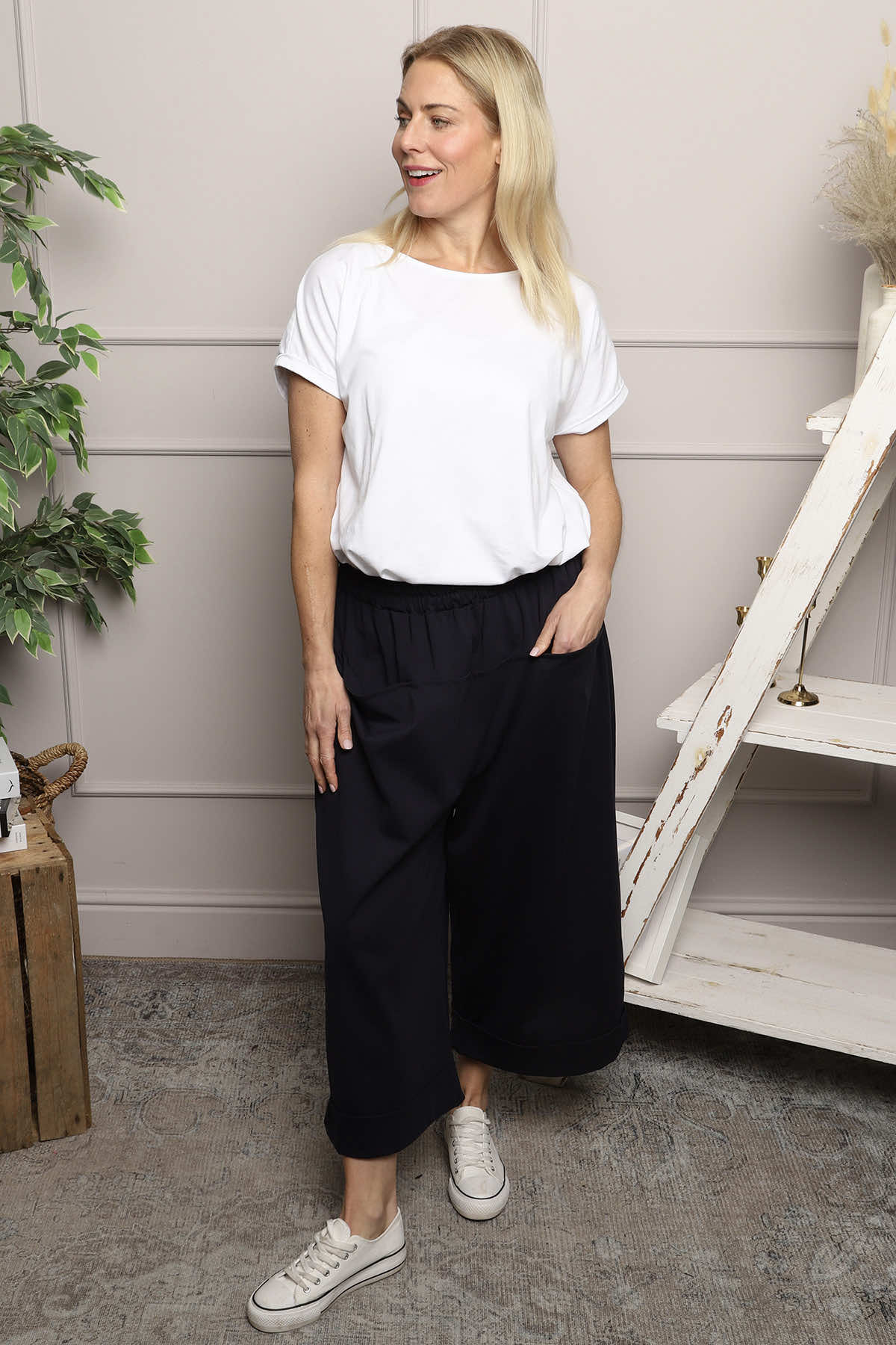 Jaye Pocket Cotton Trousers Black