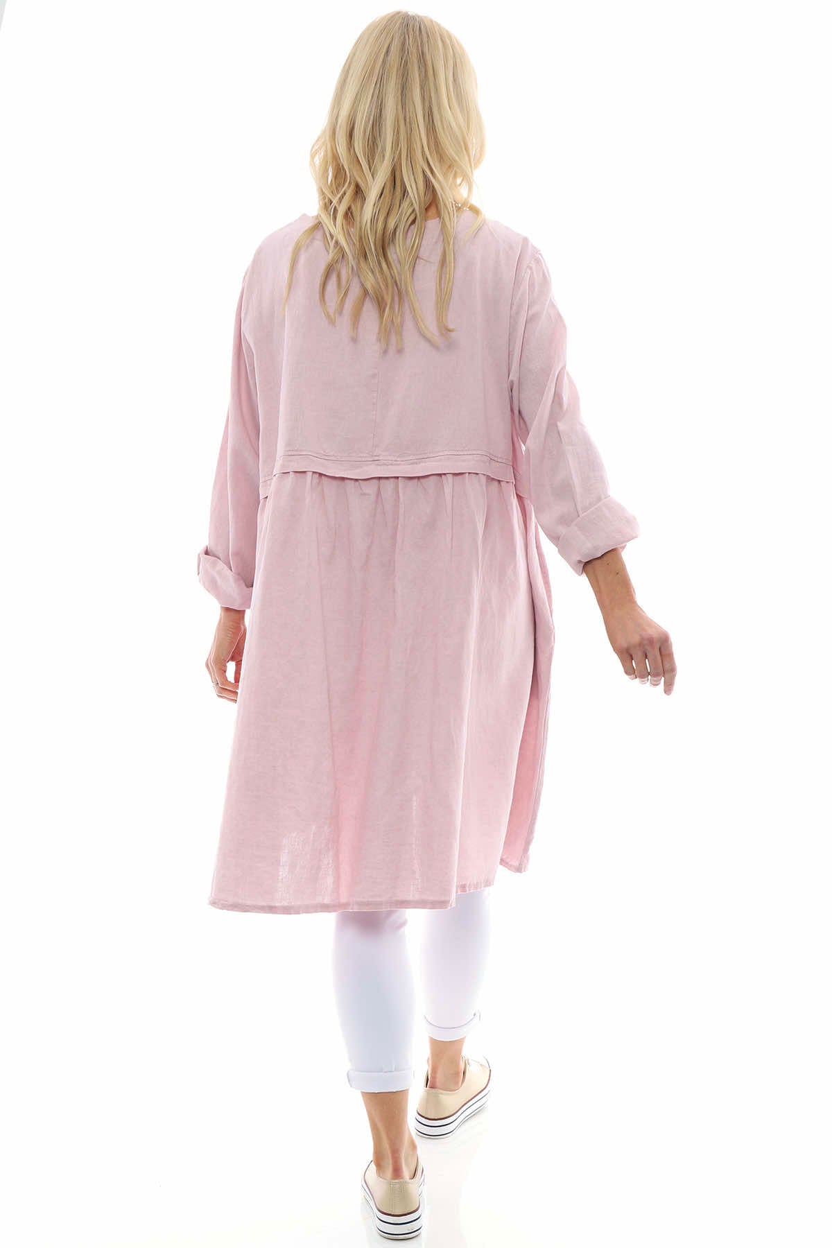 Maisie Washed Linen Tunic Pink
