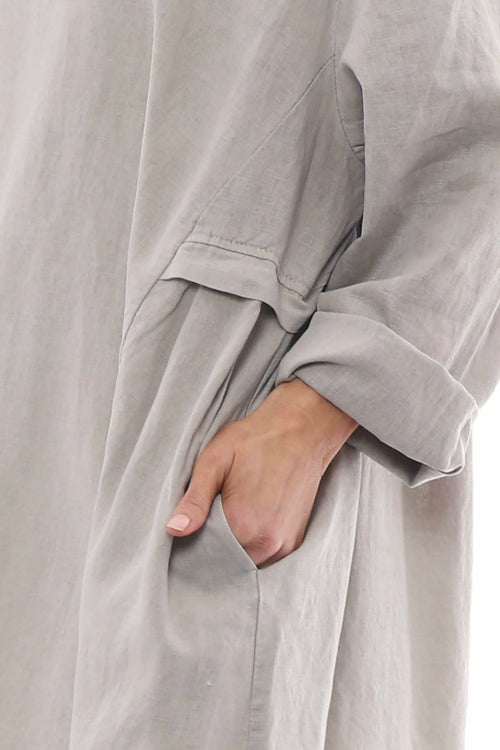 Maisie Washed Linen Tunic Mocha - Image 3