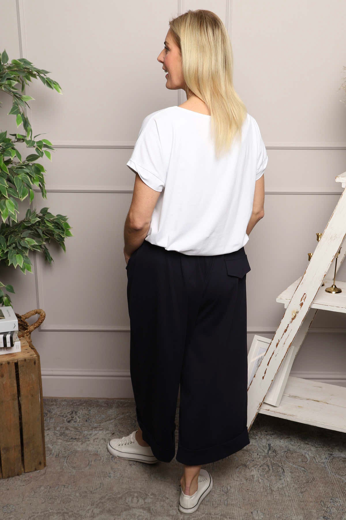 Jaye Pocket Cotton Trousers Black