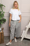 Jaye Pocket Cotton Trousers Marl Grey