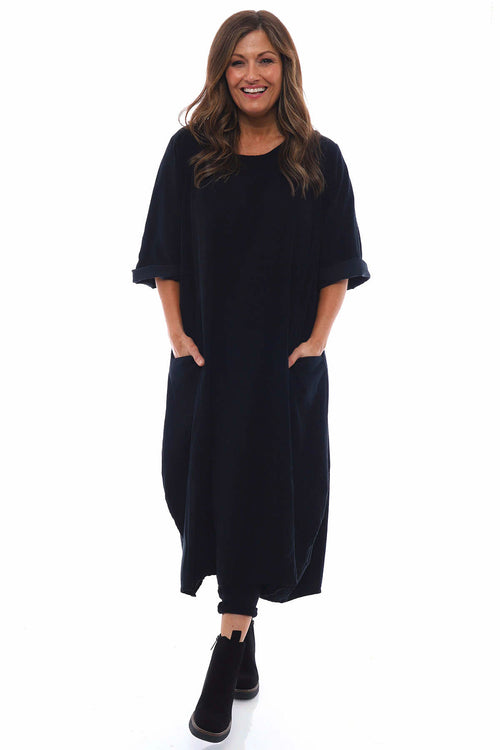 Roseanne Needlecord Dress Black