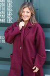 Brynne Boucle Jacket Wine