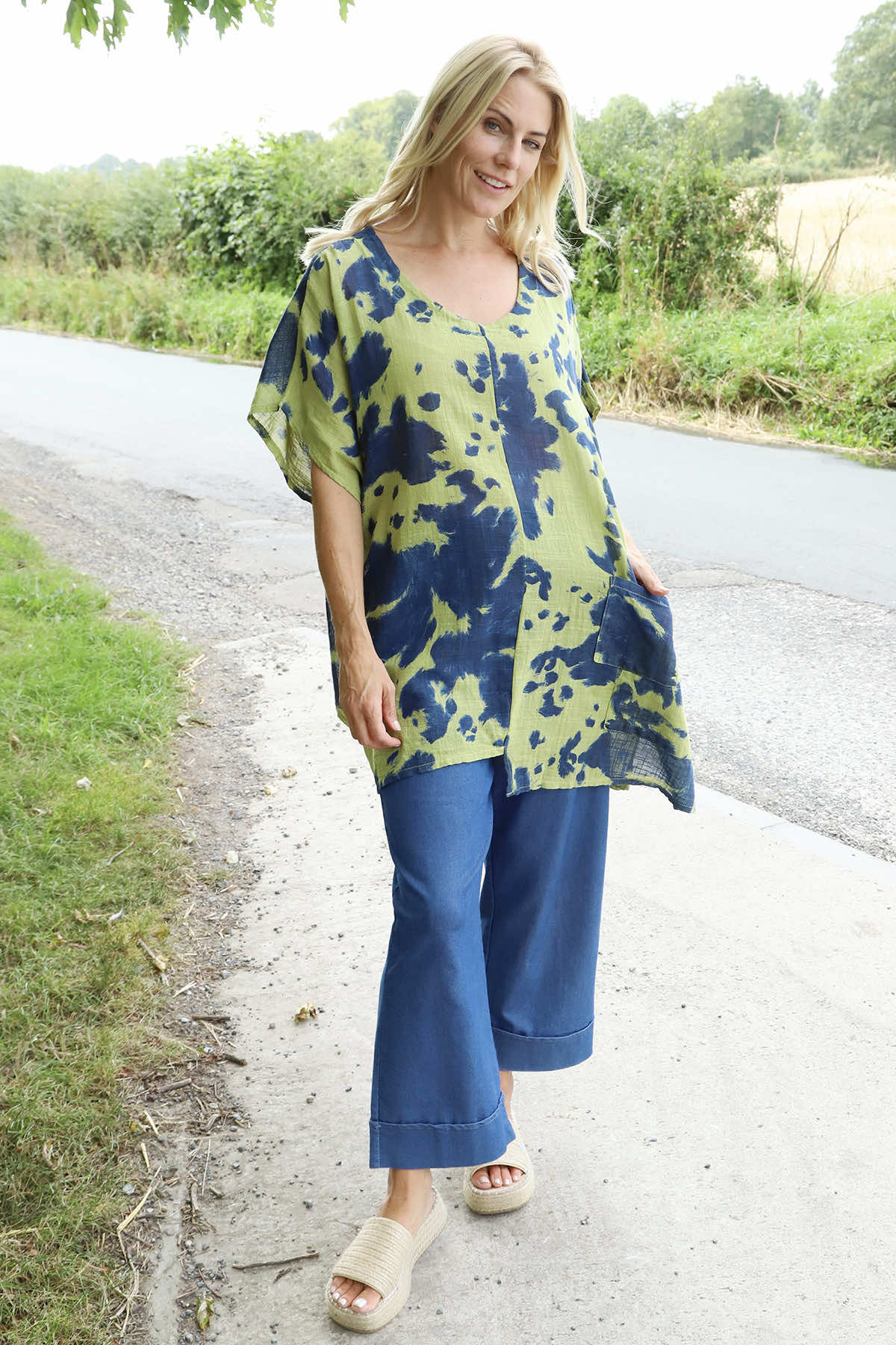 Naima Print Top Olive