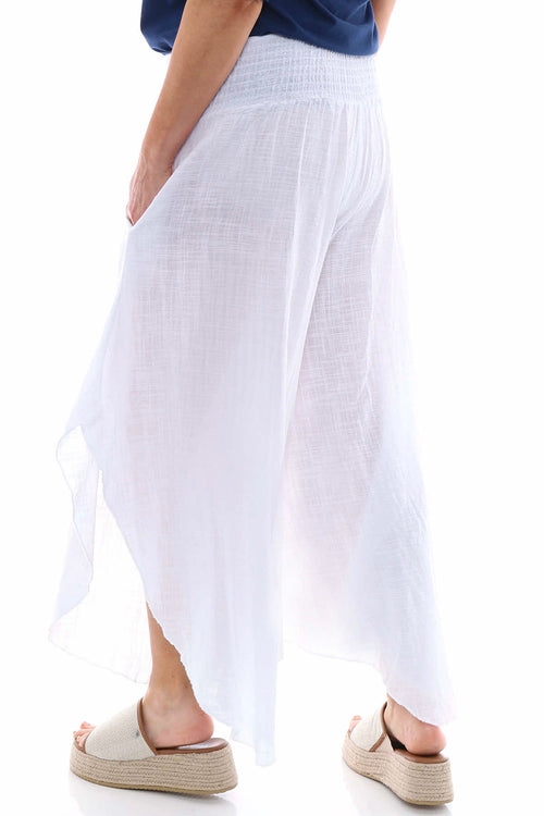 Aralyn Washed Cotton Harem Pants White - Image 8