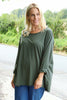 Amber Cotton Top Dark Khaki