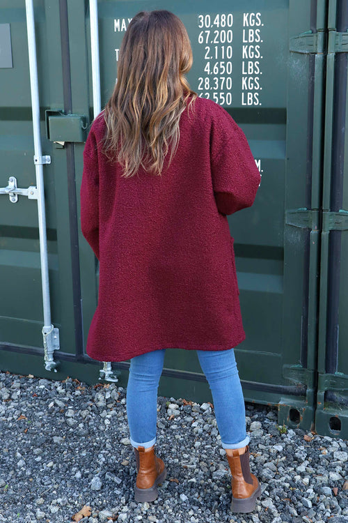 Brynne Boucle Jacket Wine - Image 4