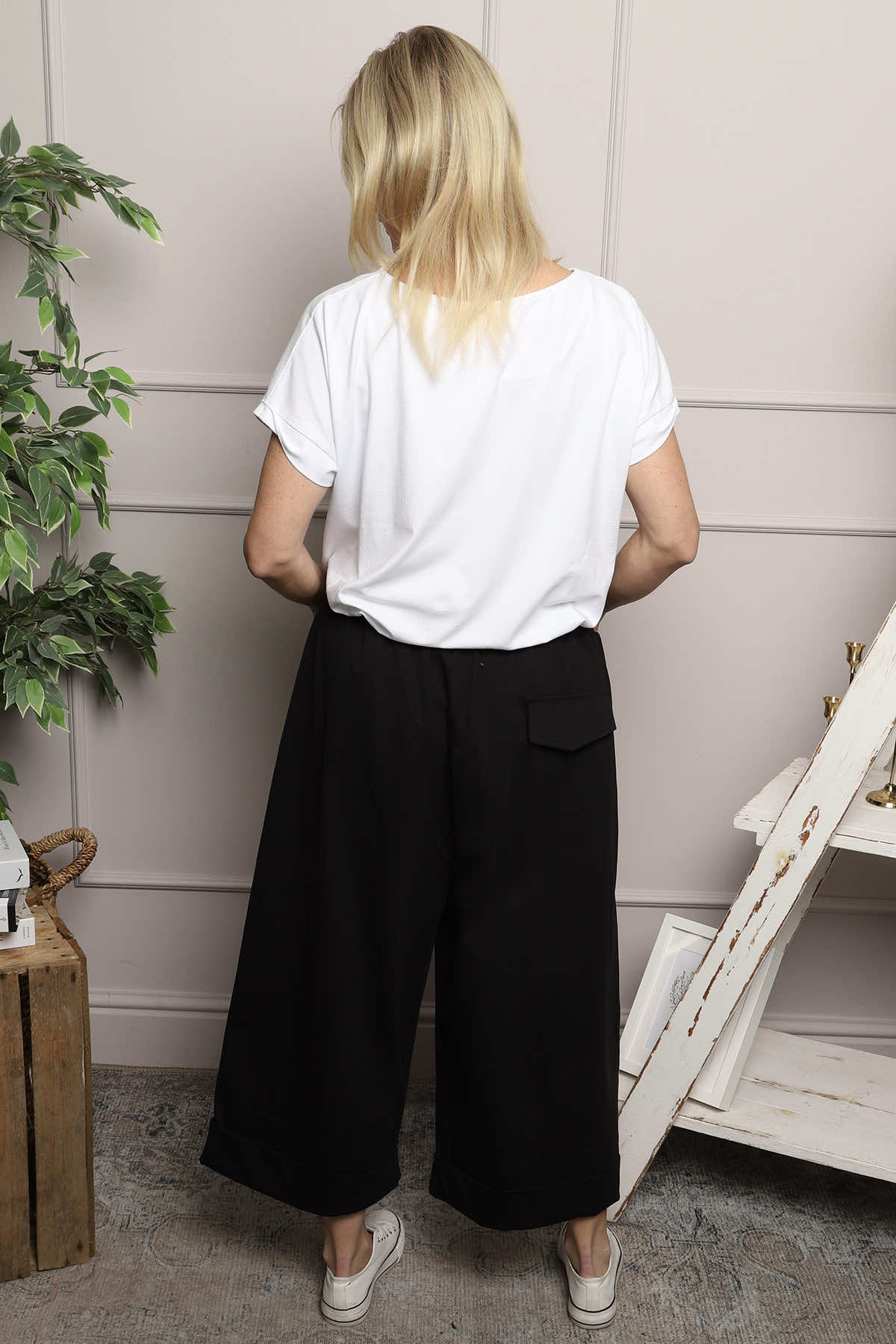 Jaye Pocket Cotton Trousers Navy