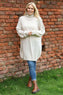 Bridie Polo Neck Knitted Tunic Stone