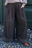 Odette Wide Leg Needlecord Trousers Cocoa