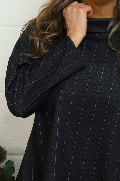 Siobhan Cowl Neck Top Black - Image 4