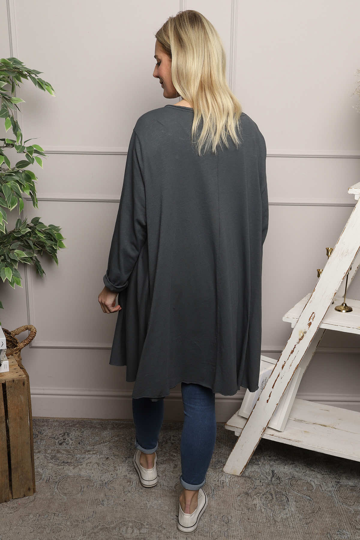 Portofino Cotton Tunic Charcoal
