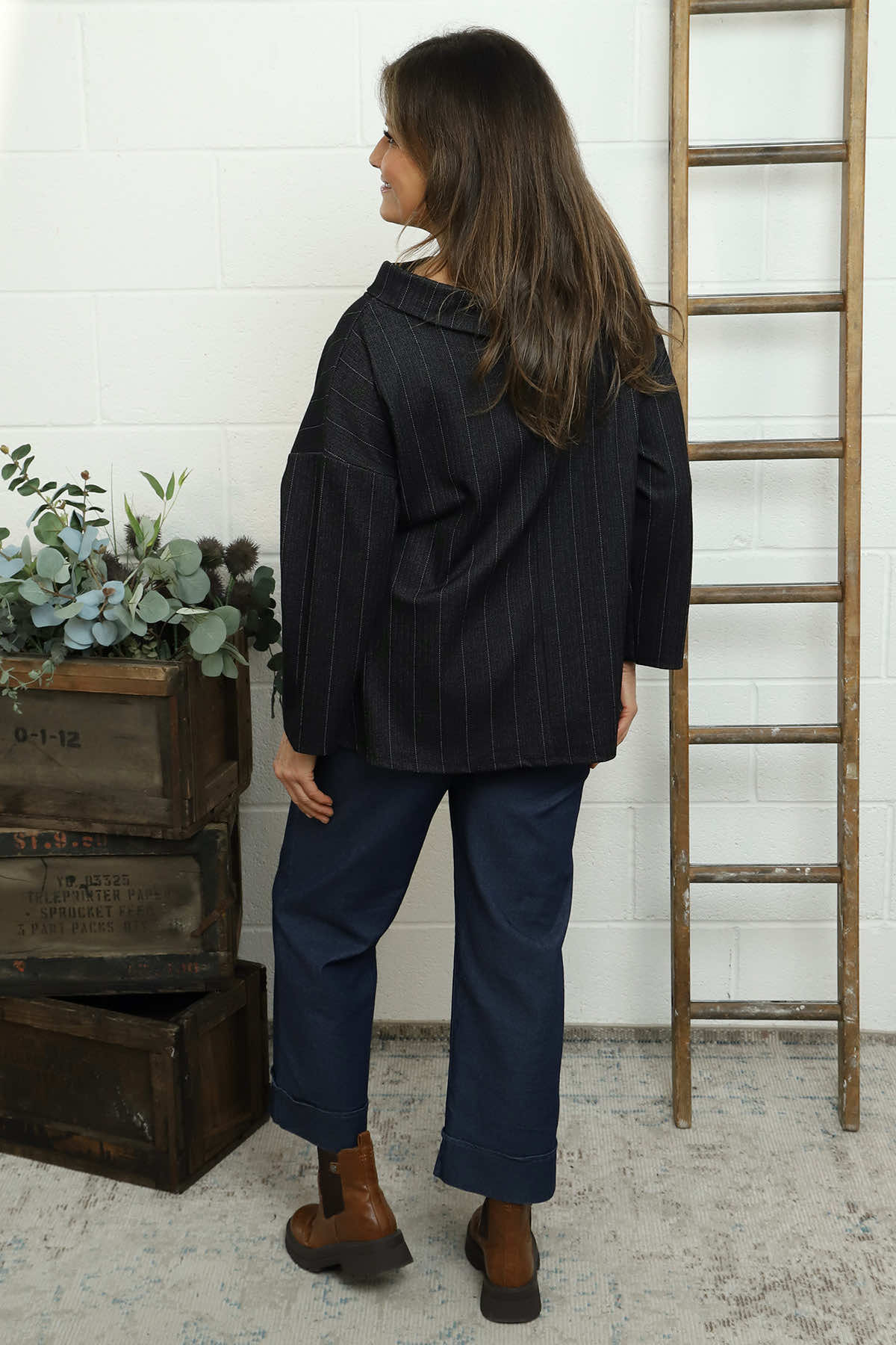 Siobhan Cowl Neck Top Black