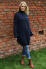 Bridie Polo Neck Knitted Tunic Navy